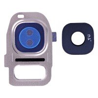 For Samsung Galaxy S7/S7 Edge - Rear Camera Holder with Lens - Gold