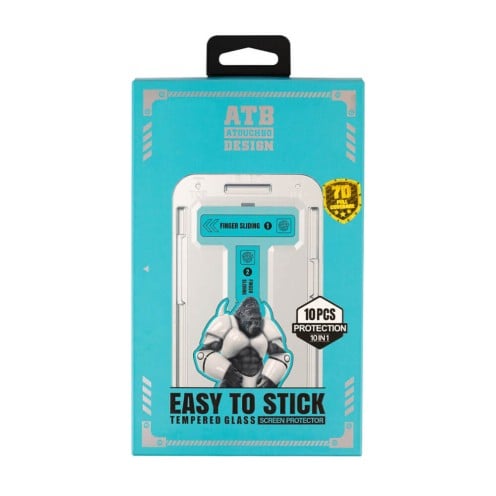 Atouchbo Easy To Stick Tempered Glass With Installation Mould - 10 Pack - iPhone 14 Pro Max