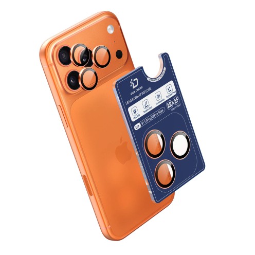 DuxDucis - Hawk Series - Camera Lens Protector With Fitting Guide - For iPhone 17 Pro / 17 Pro Max - Deep Blue