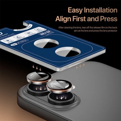 DuxDucis - Hawk Series - Camera Lens Protector With Fitting Guide - For iPhone 17 - Sage