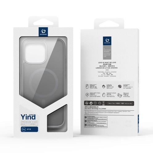 DuxDucis - Magsafe Case - Yind Series - For iPhone 15 - Grey