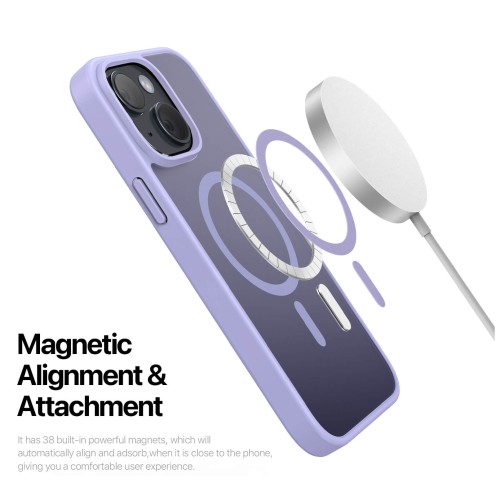 DuxDucis - Magsafe Case - Yind Series - For iPhone 15 - Light Purple