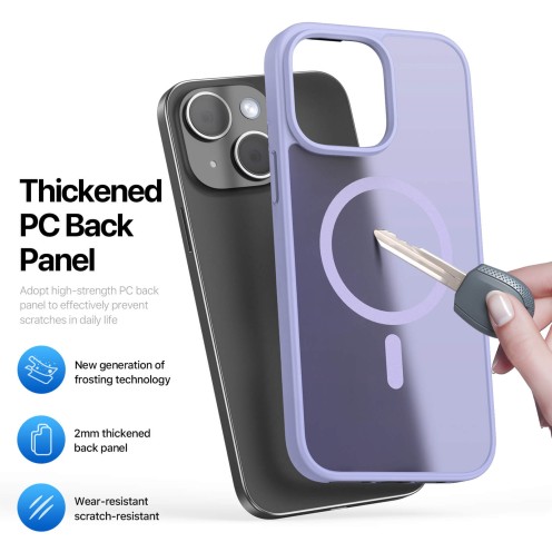 DuxDucis - Magsafe Case - Yind Series - For iPhone 15 - Light Purple
