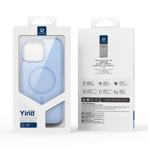 DuxDucis - Magsafe Case - Yind Series - For iPhone 15 Pro - Light Blue