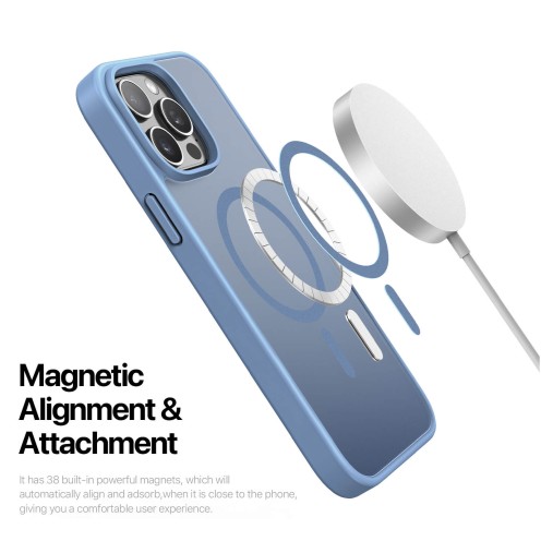 DuxDucis - Magsafe Case - Yind Series - For iPhone 15 Pro - Light Blue