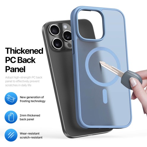 DuxDucis - Magsafe Case - Yind Series - For iPhone 15 Pro - Light Blue