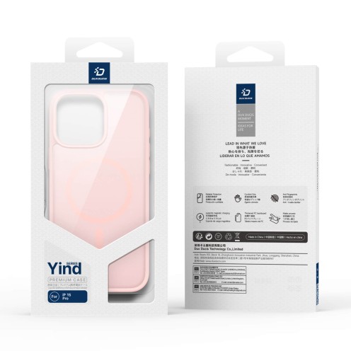 DuxDucis - Magsafe Case - Yind Series - For iPhone 15 Pro - Light Pink