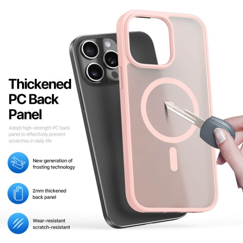 DuxDucis - Magsafe Case - Yind Series - For iPhone 15 Pro - Light Pink