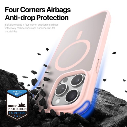 DuxDucis - Magsafe Case - Yind Series - For iPhone 15 Pro - Light Pink