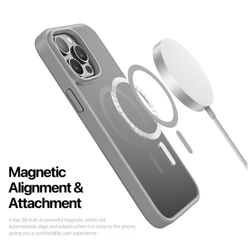 DuxDucis - Magsafe Case - Yind Series - For iPhone 15 Pro Max - Grey