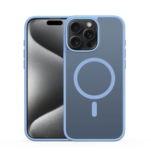 DuxDucis - Magsafe Case - Yind Series - For iPhone 15 Pro Max - Light Blue