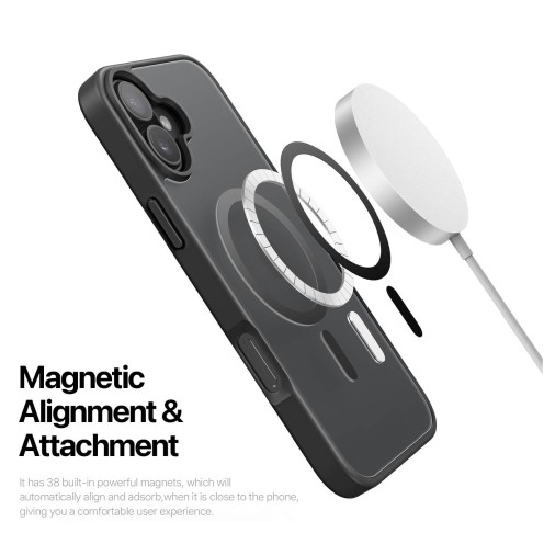 DuxDucis - Magsafe Case - Yind Series - For iPhone 16 - Black
