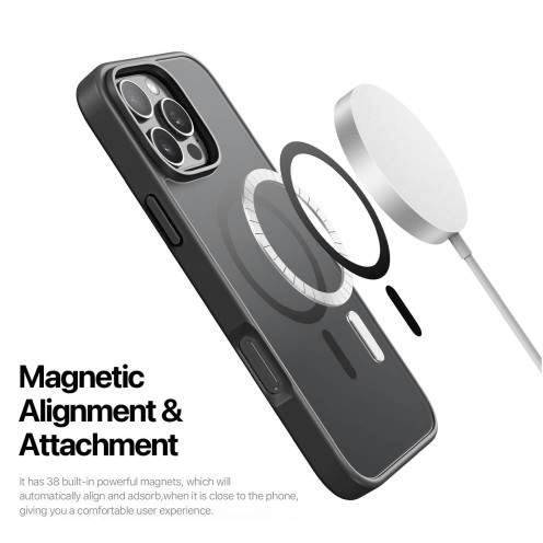 DuxDucis - Magsafe Case - Yind Series - For iPhone 16 Pro Max - Black
