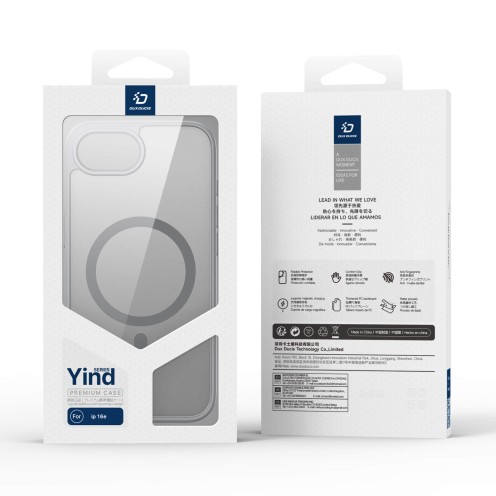 DuxDucis - Magsafe Case - Yind Series - For iPhone 16e / 17e - Grey