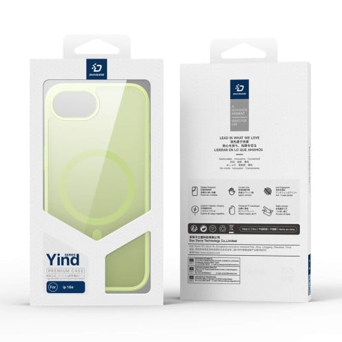 DuxDucis - Magsafe Case - Yind Series - For iPhone 16e/17e - Lime Green DuxDucis - Magsafe Case - Yind Series - For iPhone 16e/17e - Lime Green