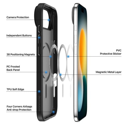 DuxDucis - Magsafe Case - Yind Series - For iPhone Air - Black