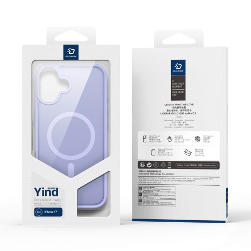 DuxDucis - Magsafe Case - Yind Series - For iPhone 17 - Light Purple