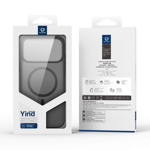 DuxDucis - Magsafe Case - Yind Series - For iPhone 17 Pro Max - Black