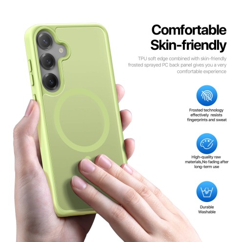 DuxDucis - Magsafe Case - Yind Series - For Samsung Galaxy S25 Plus - SM-S936 - Lime Green
