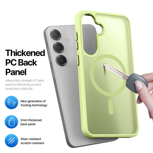 DuxDucis - Magsafe Case - Yind Series - For Samsung Galaxy S25 Plus - SM-S936 - Lime Green