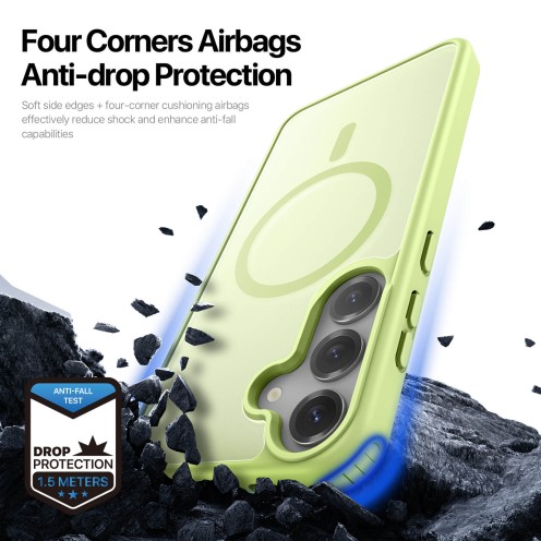 DuxDucis - Magsafe Case - Yind Series - For Samsung Galaxy S25 Plus - SM-S936 - Lime Green