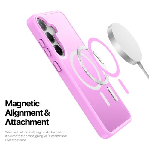 DuxDucis - Magsafe Case - Yind Series - For Samsung Galaxy S25 Plus - SM-S936 - Rose Pink