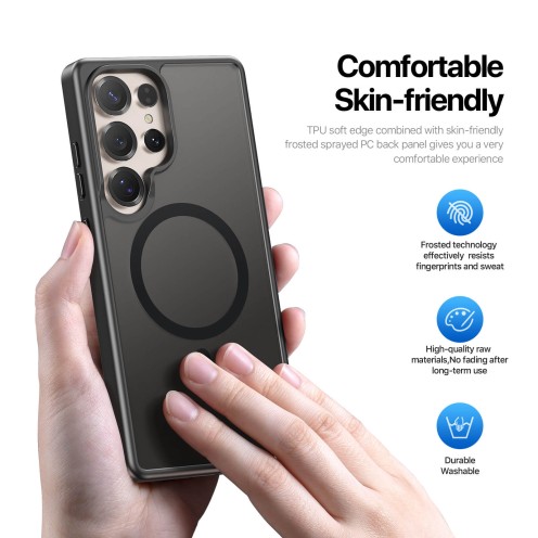 DuxDucis - Magsafe Case - Yind Series - For Samsung Galaxy S25 Ultra - SM-S938 - Black