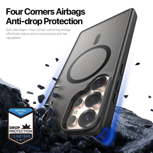 DuxDucis - Magsafe Case - Yind Series - For Samsung Galaxy S25 Ultra - SM-S938 - Black