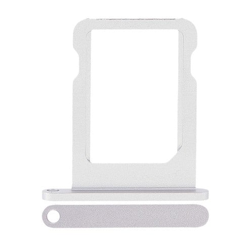 For iPad Pro 11 3rd Gen (2021) - Pro 11 4th Gen (2022) - Pro 12.9 4th Gen (2020) - Pro 12.9 5th Gen (2021) - Pro 12.9 6th Gen (2022) - SIM Card Tray - Silver