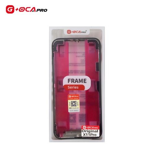 For iPhone 11 Pro -  Touch Screen Frame Bezel With Adhesive - G+OCA - 10 Pack