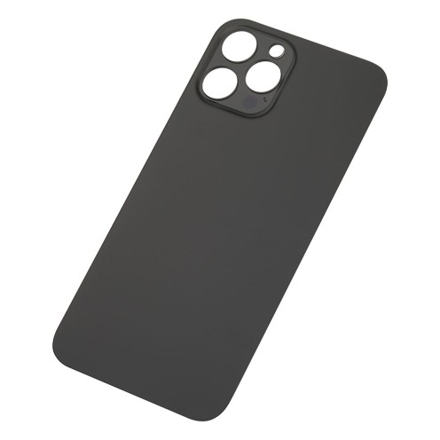 For iPhone 12 Pro Max - Rear Glass With Adhesive - Big Camera Hole - Graphite - No Logo