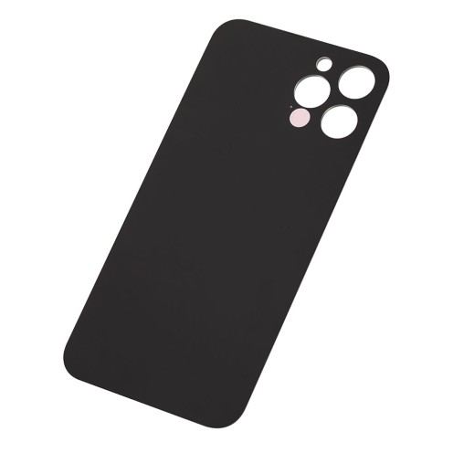 For iPhone 12 Pro Max - Rear Glass With Adhesive - Big Camera Hole - Graphite - No Logo