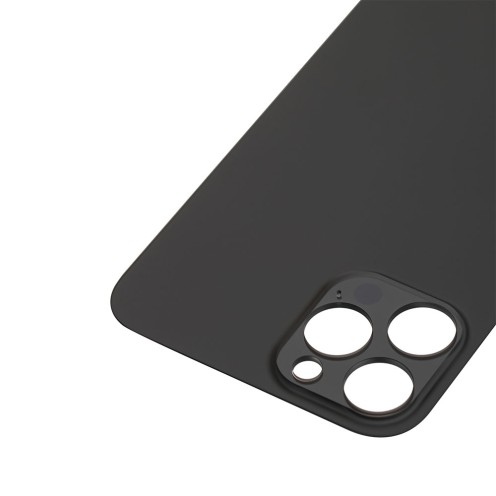 For iPhone 12 Pro Max - Rear Glass With Adhesive - Big Camera Hole - Graphite - No Logo