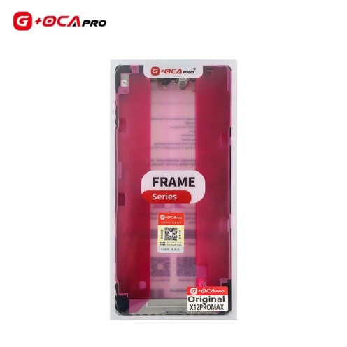 For iPhone 12 Pro Max - Touch Screen Frame Bezel With Adhesive - G+OCA - 10 Pack
