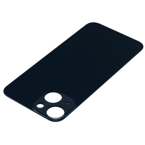 For iPhone 13 Mini - Rear Glass With Adhesive - Big Camera Hole - Midnight - No Logo