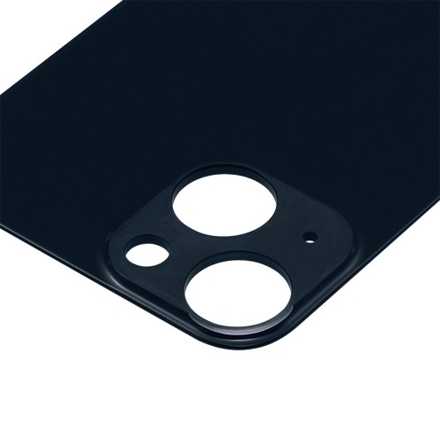 For iPhone 13 Mini - Rear Glass With Adhesive - Big Camera Hole - Midnight - No Logo
