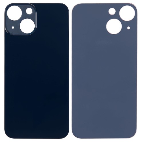 For iPhone 13 Mini - Rear Glass With Adhesive - Big Camera Hole - Midnight - No Logo