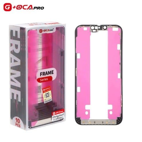For iPhone 13 Pro Max - Touch Screen Frame Bezel With Adhesive - G+OCA - 10 Pack