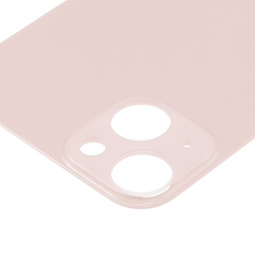 For iPhone 13 - Rear Glass With Adhesive - Big Camera Hole - Pink - No Logo