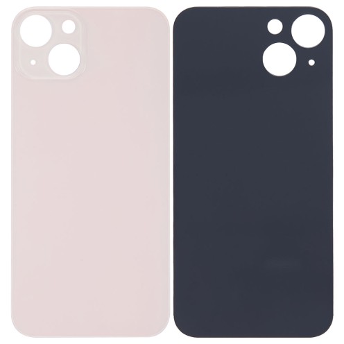 For iPhone 13 - Rear Glass With Adhesive - Big Camera Hole - Pink - No Logo