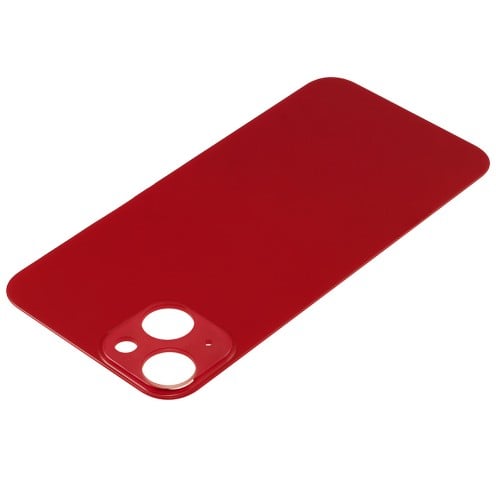 For iPhone 13 - Rear Glass With Adhesive - Big Camera Hole - Red - No Logo