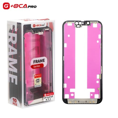 For iPhone 13 - Touch Screen Frame Bezel With Adhesive - G+OCA - 10 Pack