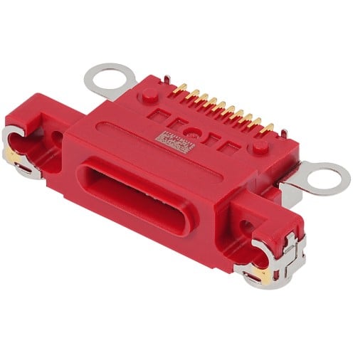 For iPhone 14 - 14 Plus - Charging Port Only - Red - 10 Pack - Requires Soldering