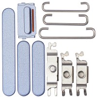 For iPhone 14 - 14 Plus - Hard Power Volume and Mute Switch Button Set - Blue