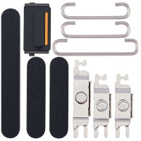 For iPhone 14 - 14 Plus - Hard Power Volume and Mute Switch Button Set - Midnight