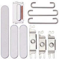 For iPhone 14 - 14 Plus - Hard Power Volume and Mute Switch Button Set - Purple