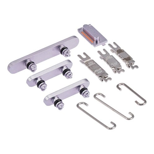 For iPhone 14 - 14 Plus - Hard Power Volume and Mute Switch Button Set - Purple For iPhone 14 - 14 Plus - Hard Power Volume and Mute Switch Button Set - Purple