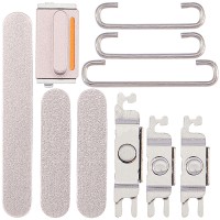 For iPhone 14 - 14 Plus - Hard Power Volume and Mute Switch Button Set - Starlight