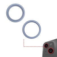 For iPhone 14 - 14 Plus - Rear Camera Lens Bezel Only - Blue - 2 Piece Set