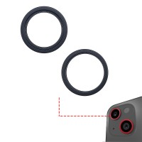 For iPhone 14 - 14 Plus - Rear Camera Lens Bezel Only - Midnight - 2 Piece Set